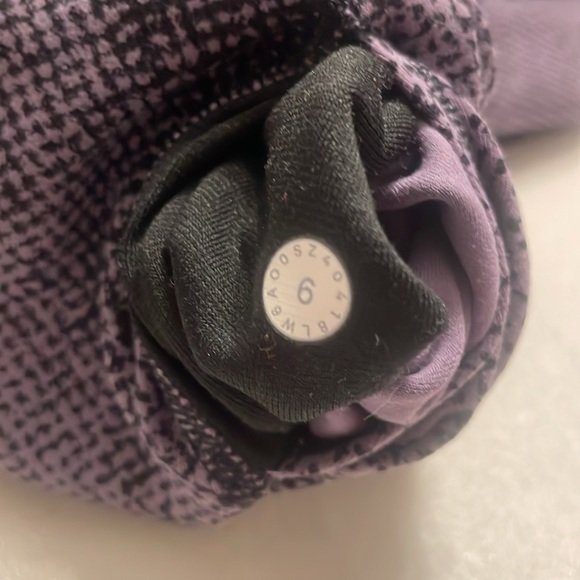 Lululemon Align Crop *21" Pixel Print Purple Quartz Black Size: 6 - Picture 6 of 10